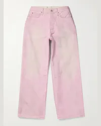 Acne Studios Jeans a gamba larga effetto consumato 1981M Rosa