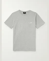 A.P.C. T-shirt in cotone con logo Grigio