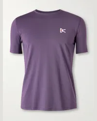 District Vision T-shirt in jersey stretch con logo Viola