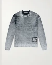 Acne Studios Pullover in misto lana a coste con logo applicato Kype Grigio