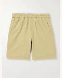 Folk Shorts a gamba dritta in misto lino e cotone Assembly Giallo