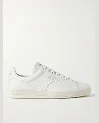 Tom Ford Sneakers in pelle pieno fiore traforata Warwick Neutri