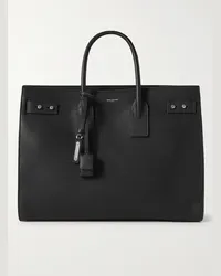 Saint Laurent Tote bag grande in pelle pieno fiore Sac de Jour Nero