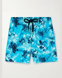 Vilebrequin Shorts da mare medi slim-fit stampati Moorise Blu