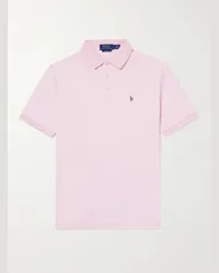 Ralph Lauren Polo in jersey di cotone con logo ricamato Rosa