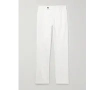 Pantaloni slim-fit in misto cotone e lino Winch2