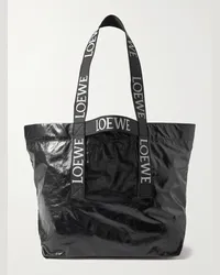 Loewe Tote bag in pelle effetto invecchiato Nero