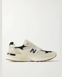 New Balance Sneakers in camoscio, mesh e pelle 993 Bianco