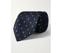 Cravatta in seta a pois, 8 cm
