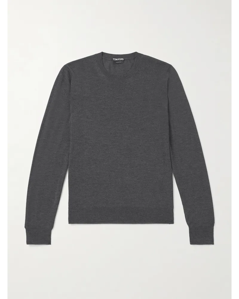 Tom Ford Pullover in misto cashmere e seta Grigio