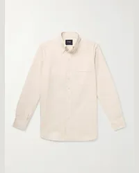 Drake's Camicia in cotone Oxford con collo button-down Neutri