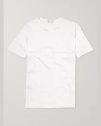 Sunspel T-shirt intima in cotone extrafine Bianco