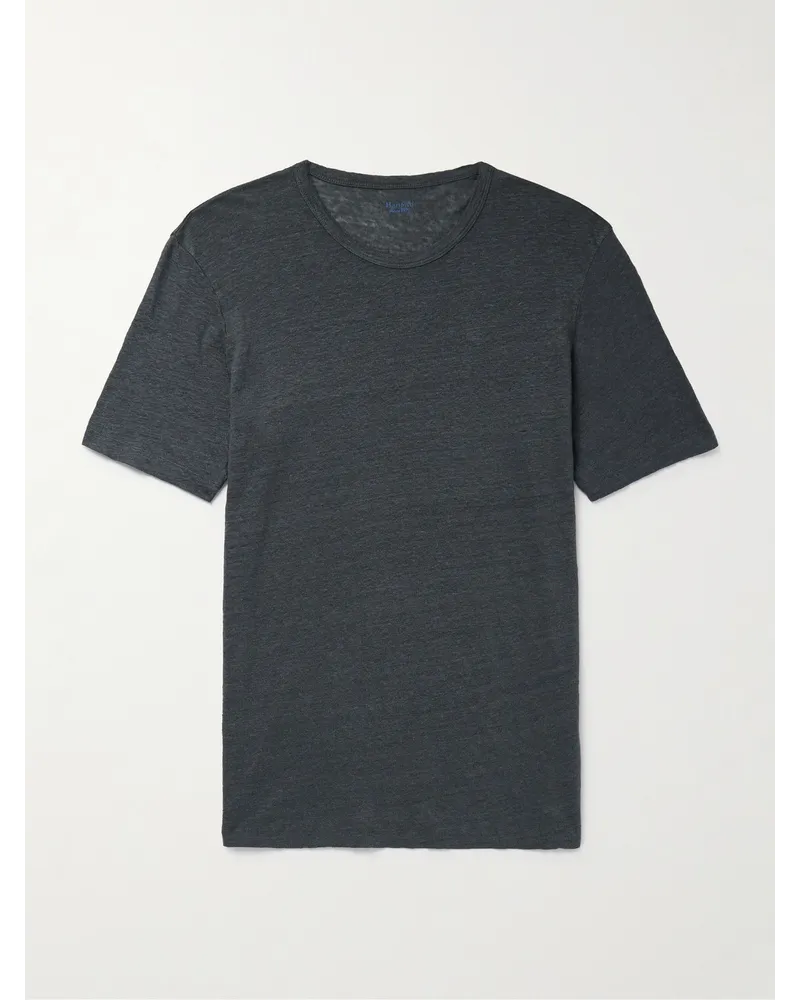 Hartford T-shirt in lino fiammato Grigio