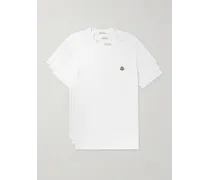 Confezione da tre T-shirt in jersey di cotone con logo applicato