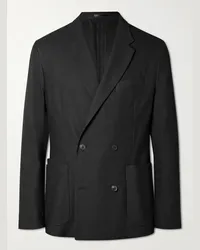 Paul Smith Blazer doppiopetto in misto lino Nero