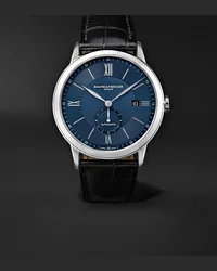 Baume & Mercier Orologio automatico 42 mm in acciaio inossidabile con cinturino in alligatore Classima, N. rif. 10480 Blu