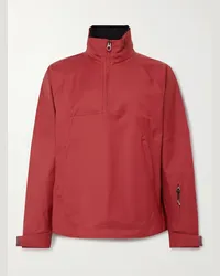 Loro Piana Giacca da sci in misto lana vergine con mezza zip Cardiff Rosso