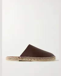 Loro Piana Espadrillas in pelle Seaside Walk Marrone