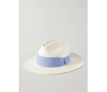 Cappello Panama in paglia con finiture in gros-grain Rafael