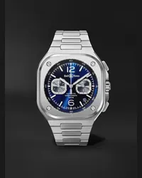 Bell & Ross Cronografo automatico 42 mm in acciaio inossidabile BR 05, N. rif. BR05C-BU-ST/SST Blu