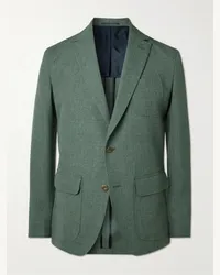 Sid Mashburn Giacca destrutturata slim-fit in lana Ghost Verde