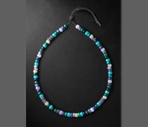 Portofino Forte Beads White and Blackened Gold Multi-Stone Necklace