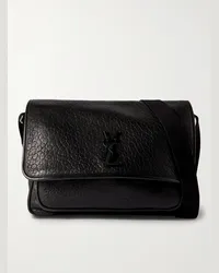 Saint Laurent Borsa a tracolla in pelle testurizzata Niki Nero