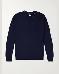 Peter Millar Pullover in misto lana merino Excursionist Flex Blu