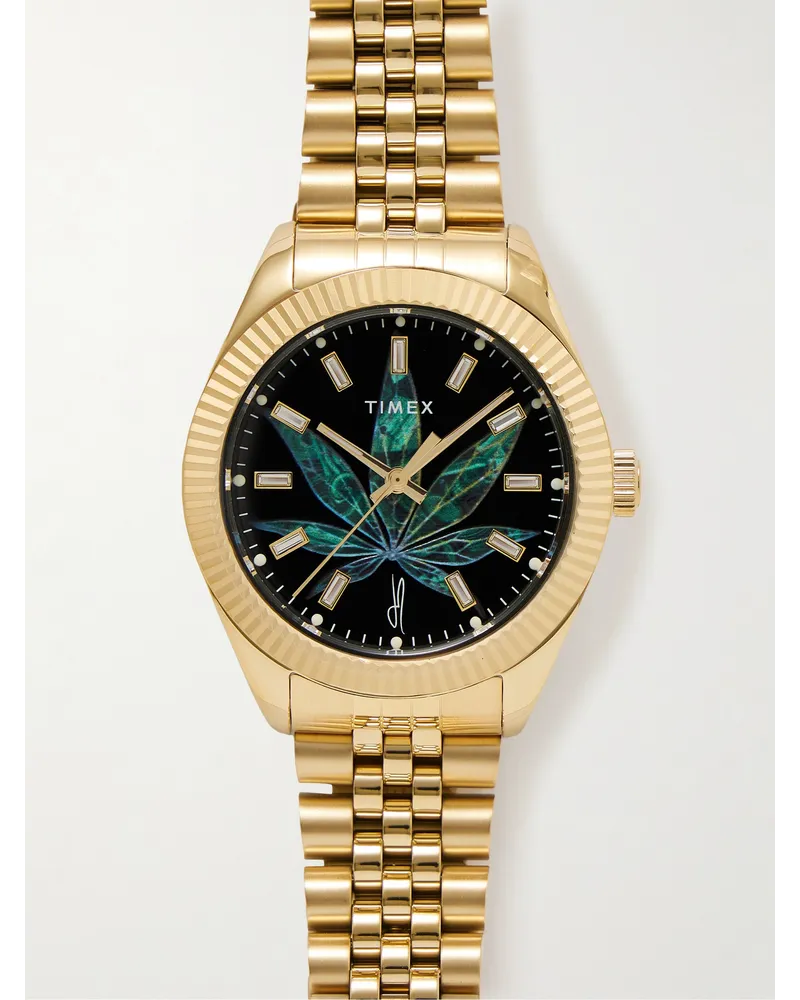 Timex Jacquie Aiche Orologio in metallo dorato con cristalli Legacy High Life Oro