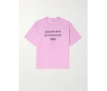 T-shirt in jersey di cotone effetto consumato con logo Exford