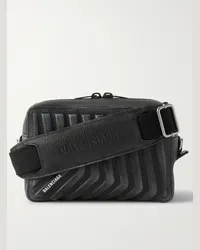 Balenciaga Camera bag in pelle pieno fiore Nero