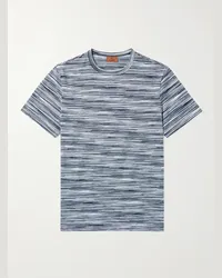 Missoni T-shirt in jersey di cotone space-dye Blu