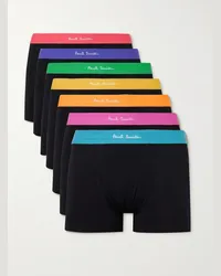 Paul Smith Confezione da sette boxer in jersey di cotone biologico stretch Nero