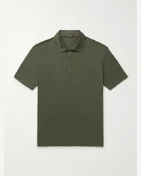 Loro Piana Polo in lino Verde