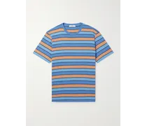 MR P. T-shirt in jersey di cotone a righe Blu