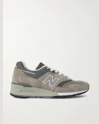 New Balance Sneakers in camoscio, mesh e pelle MiUS 997 Grigio