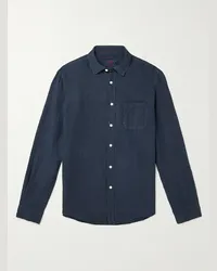 Portuguese Flannel Camicia in lino Blu