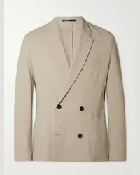 Paul Smith Blazer doppiopetto in misto cotone seersucker Neutri