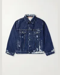 Acne Studios Giacca in denim effetto consumato Blu