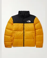 The North Face Piumino trapuntato in nylon ripstop con logo ricamato 1996 Retro Nuptse Giallo