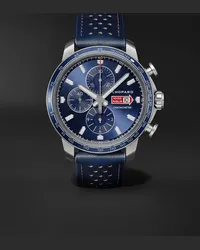 Chopard Cronografo automatico 44 mm in acciaio inossidabile con cinturino in pelle Mille Miglia GTS Azzurro Chrono Limited Edition, N. rif. 168571-3007 Blu