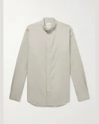 Paul Smith Camicia in popeline di cotone con collo alla coreana Neutri