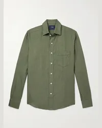 Drake's Camicia in lino Verde