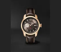 Orologio automatico 40 mm in oro rosa 18 carati e cinturino in pelle effetto coccodrillo Longitude Limited Edition, N. rif. LONGITUDE-RG