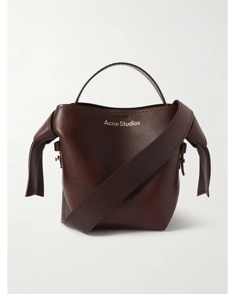 Acne Studios Borsa a tracolla in pelle Musubi Mini Marrone