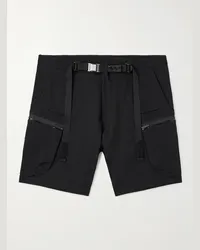 ACRONYM Shorts cargo in schoeller® 3XDRY® Dryskin™ con borchie a punta e cintura SP57-DS Nero