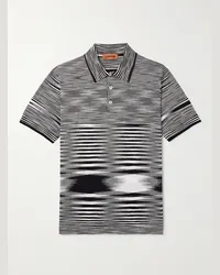 Missoni Polo slim-fit in jersey di cotone space-dye Nero