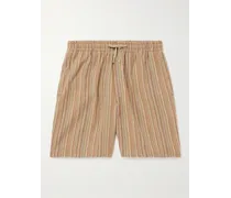 Shorts a gamba dritta in cotone jacquard a righe con coulisse Jay