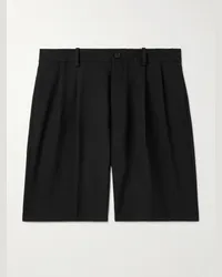 Acne Studios Shorts a gamba dritta con pinces Radd Nero