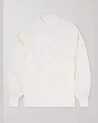 Saint Laurent Camicia in charmeuse di seta Neutri